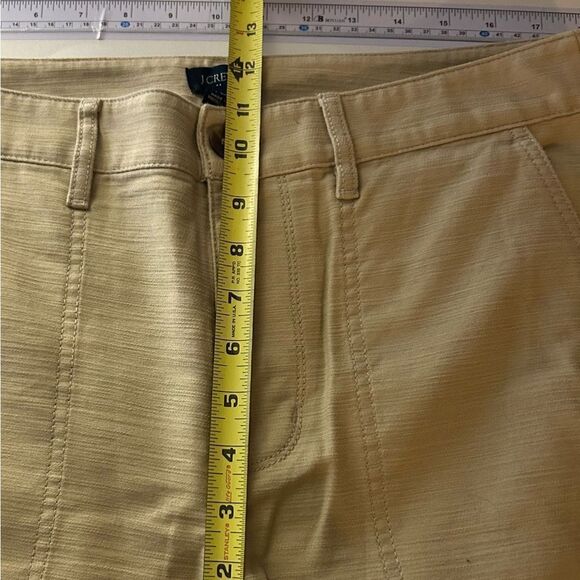 J. Crew Tan Cotton camp pant Size 10 Excellent Condition - Picture 4 of 10